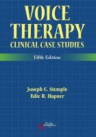 Voice Therapy: Clinical Case Studies [5th ed.]
 1635500354, 9781635500356