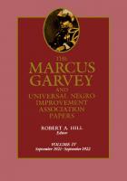 Volume 4 The Marcus Garvey and Universal Negro Improvement Association Papers, Vol. IV: September 1921-September 1922 [Reprint 2019 ed.]
 9780520342262