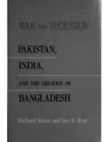 War and Secession: Pakistan, India, and the Creation of Bangladesh
 9780520062801, 0520062809, 9780520076655, 0520076656