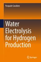 Water Electrolysis for Hydrogen Production
 9783031377792, 9783031377808