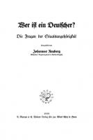 Wer ist ein Deutscher?: Die Fragen der Staatsangehörigkeit [Reprint 2020 ed.]
 9783111418346, 9783111053974