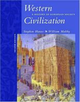 Western Civilization: A History of European Society
 053462118X, 9780534621186
