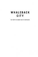 Whaleback City: Poems from Dundee and its Hinterlands
 9781474469531