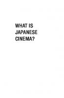 What Is Japanese Cinema?: A History
 9780231549486