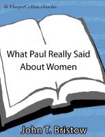 What Paul Really Said About Women
 0060610638, 9780062116598