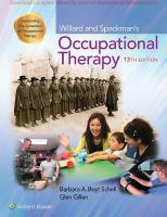 Willard and Spackman's Occupational Therapy [13 ed.]
 197510658X, 9781975106584