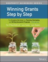 Winning Grants Step by Step: The Complete Workbook for Planning, Developing, and Writing Successful Proposals [5 ed.]
 1119547342, 9781119547341