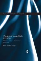 Women and Leadership in Islamic Law: A Critical Analysis of Classical Legal Texts
 2016025003, 9781138123137, 9781315649016
