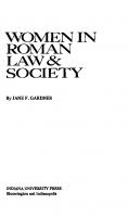 Women in Roman Law and Society
 0253366097