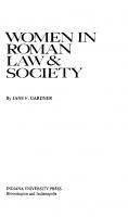Women in Roman Law and Society
 1134930267, 9781134930265