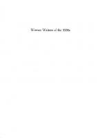 Women Writers of the 1930s: Gender, Politics and History
 9780585122779