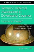 Women's Informal Associations in Developing Countries: Catalysts for Change?
 0865318565