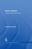 Word of Mouth: Food and Fiction After Freud
 2002004172, 9780415938501