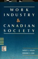 Work, Industry and Canadian Society
 9780176034146, 0176034145