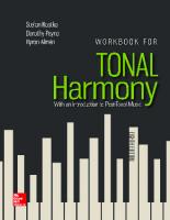 Workbook for Tonal Harmony [8 ed.]