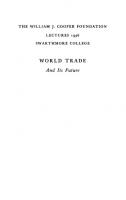 World Trade and Its Future [Reprint 2016 ed.]
 9781512806700