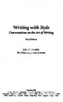 Writing with Style: Conversations on the Art of Writing [3 ed.]
 0205028802, 2010043524