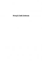 Wrongful Death Sentences: Rethinking Justice in Capital Cases
 9781588269201