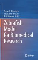 Zebrafish Model for Biomedical Research
 9811652163, 9789811652165