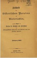 Zeitschrift des Historischen Vereins für Niedersachsen [1892]