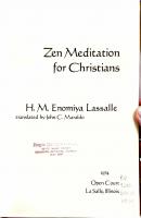 Zen Meditation for Christians
 0875481515, 9780875481517
