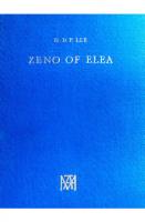 Zeno of Elea: A Text with Translations and Notes