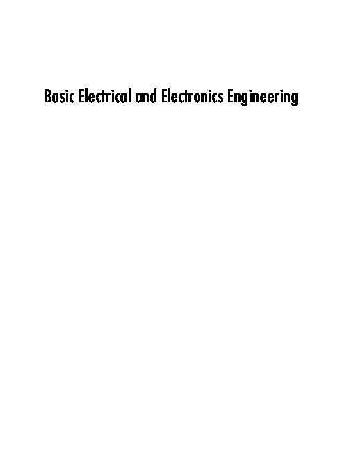 Basic Electrical And Electronics Engineering 1 Nbsp Ed Dokumen Pub