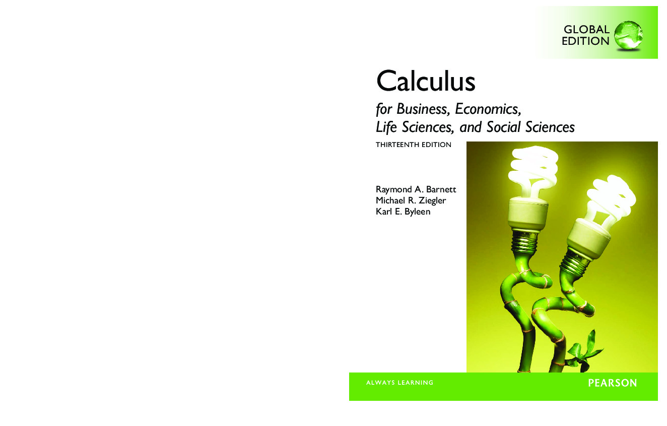 Calculus For Business Economics Life Sciences And Social Sciences Thirteenth Edition Dokumen Pub