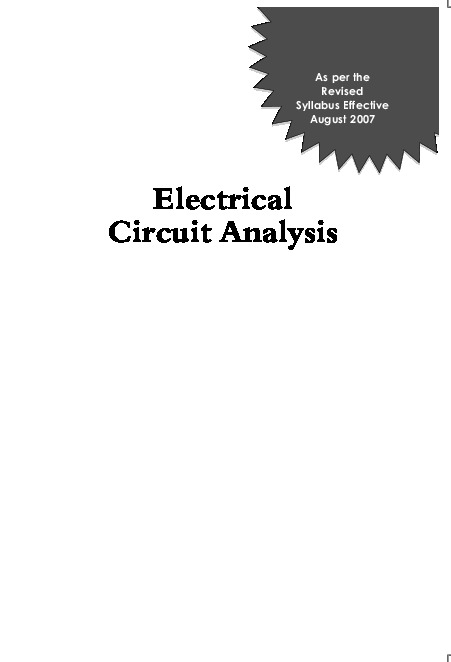 Electrical Circuit Analysis 9780070262263 0070262268 DOKUMEN.PUB