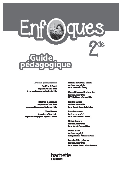 ENFOQUES - Espagnol 2de - Livre du professeur - Ed. 2015 2013998058,  9782013998055 