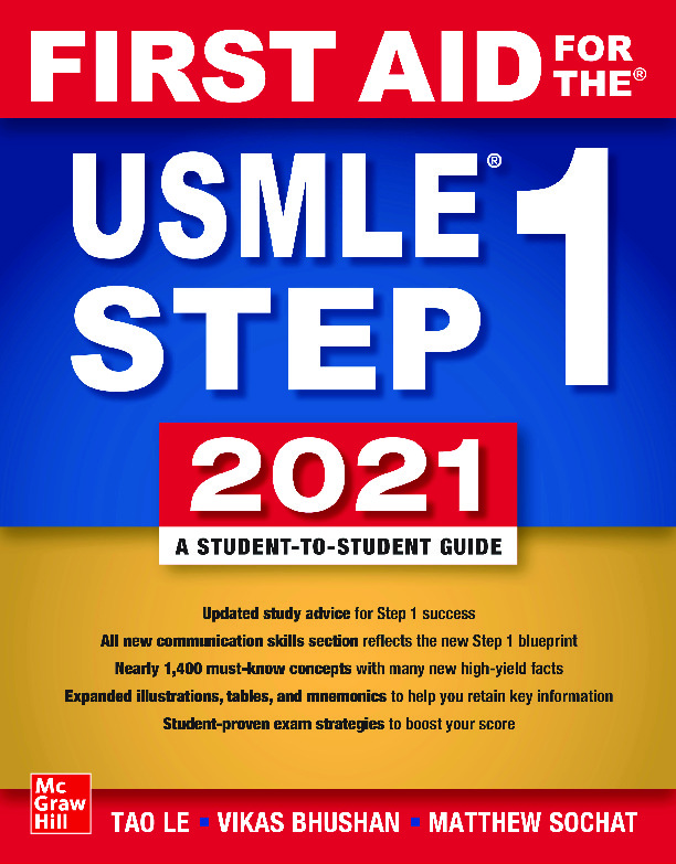 First Aid for the USMLE Step 1 2021 9781260467529, 126046752X 