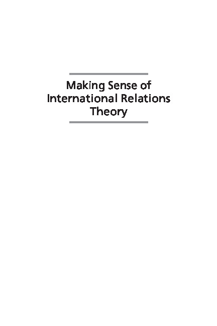 Making Sense of International Relations Theory 9781685850586