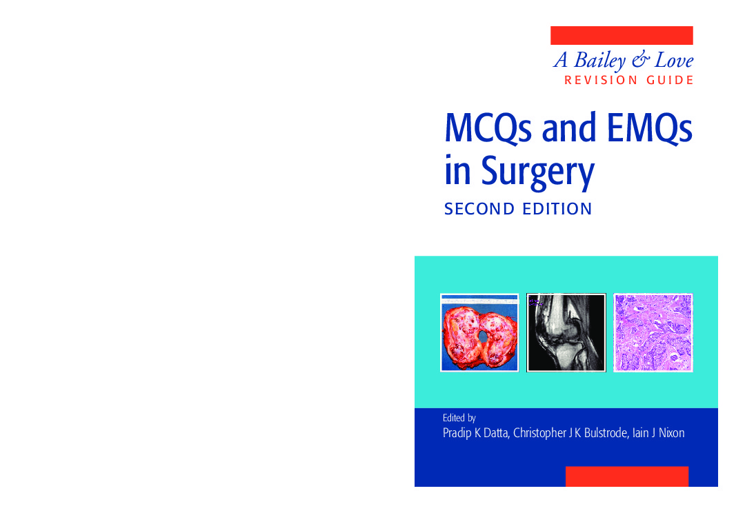 MCQs and EMQs in Surgery : a Bailey & Love Revision Guide [2 ed.]  9781482248630, 1482248638 - DOKUMEN.PUB