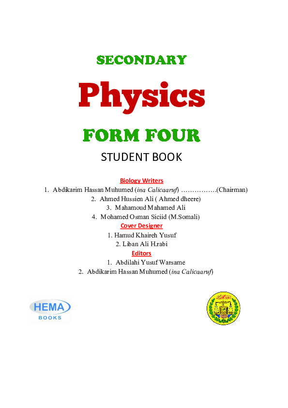 Secondary Physics. Student book. Form Four - DOKUMEN.PUB